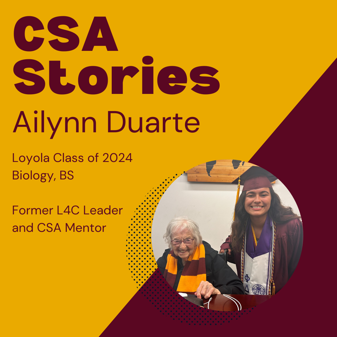 Alum Ailynn Duarte with Sr. Jean